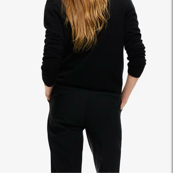 NWT H&M Black Elastic Waist Ankle Length Pants - Picture 2 of 4